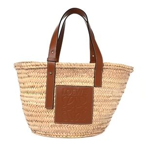 LOEWE  Raffia Basket Tote Bag Natural Tan